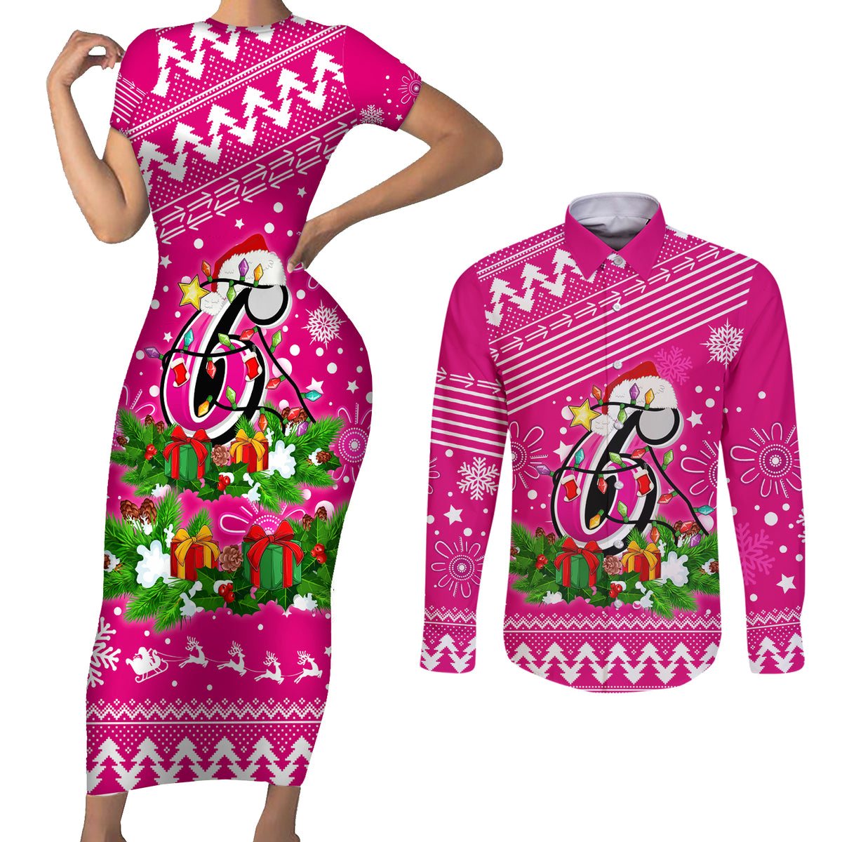 custom-sixers-bbl-couples-matching-short-sleeve-bodycon-dress-and-long-sleeve-button-shirt-christmas-vibe-2023