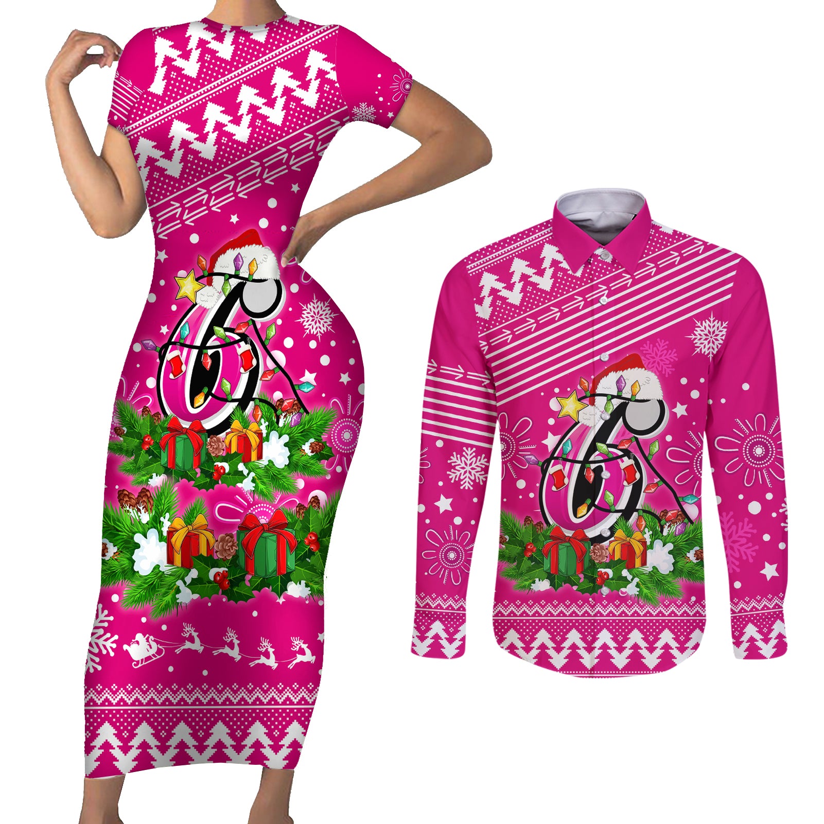 custom-sixers-bbl-couples-matching-short-sleeve-bodycon-dress-and-long-sleeve-button-shirt-christmas-vibe-2023