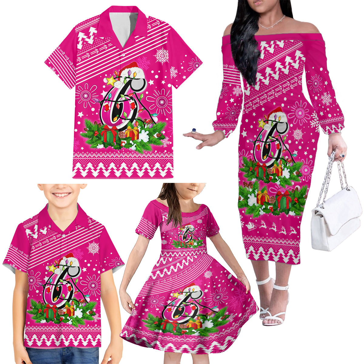 custom-sixers-bbl-family-matching-off-shoulder-long-sleeve-dress-and-hawaiian-shirt-christmas-vibe-2023