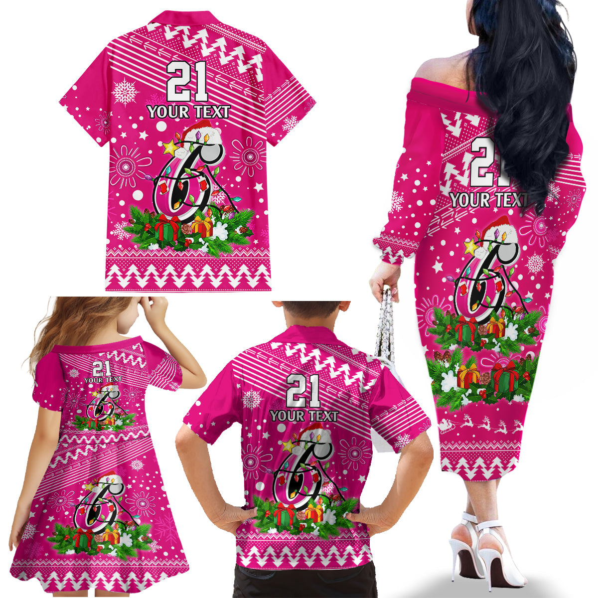 custom-sixers-bbl-family-matching-off-shoulder-long-sleeve-dress-and-hawaiian-shirt-christmas-vibe-2023