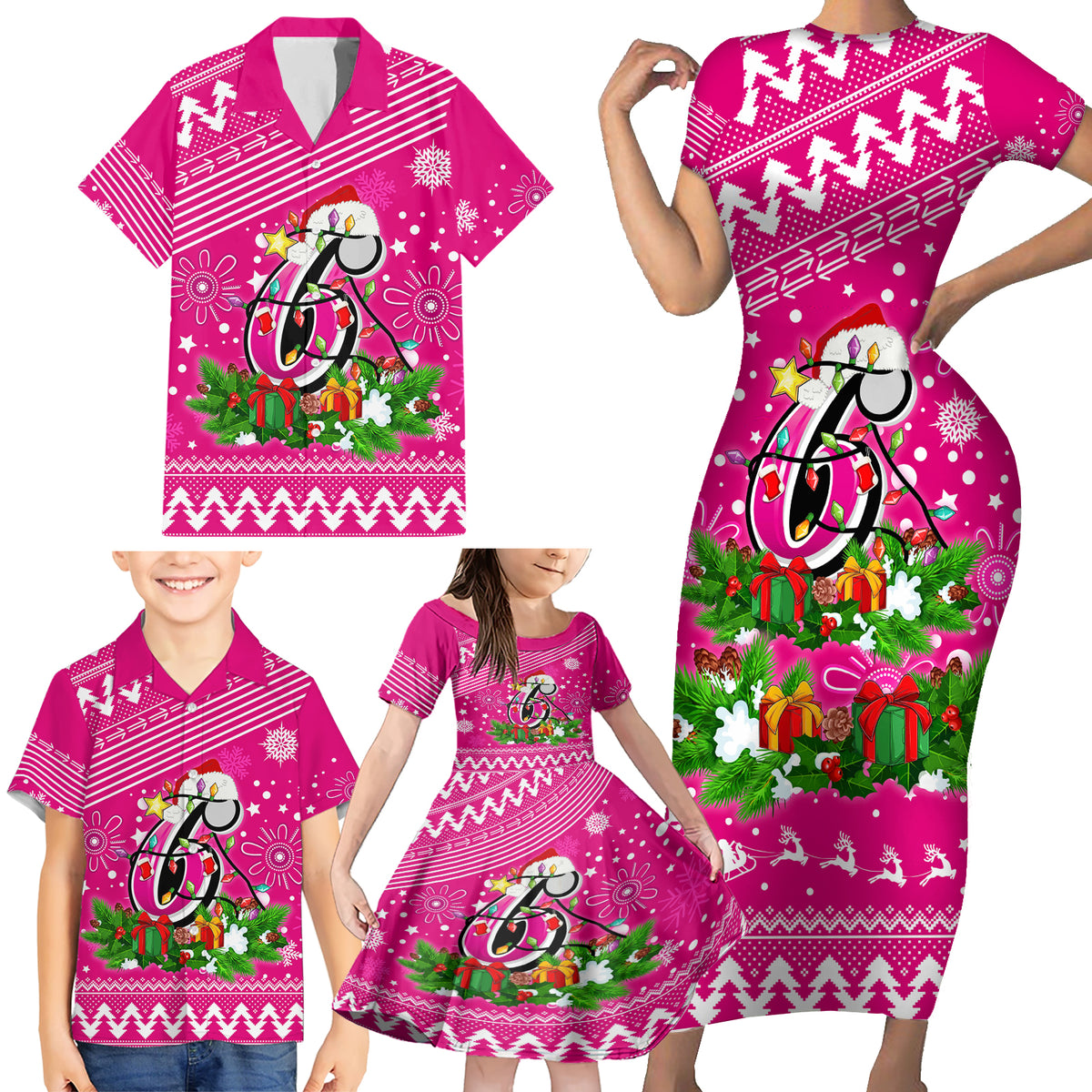 custom-sixers-bbl-family-matching-short-sleeve-bodycon-dress-and-hawaiian-shirt-christmas-vibe-2023