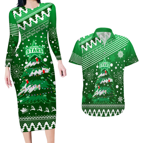 custom-stars-bbl-couples-matching-long-sleeve-bodycon-dress-and-hawaiian-shirt-christmas-vibe-2023