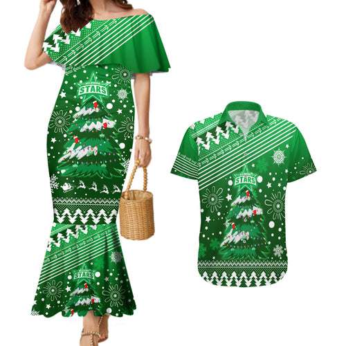 custom-stars-bbl-couples-matching-mermaid-dress-and-hawaiian-shirt-christmas-vibe-2023