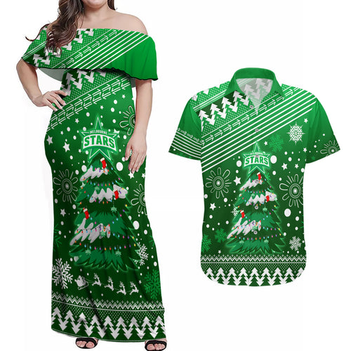custom-stars-bbl-couples-matching-off-shoulder-maxi-dress-and-hawaiian-shirt-christmas-vibe-2023