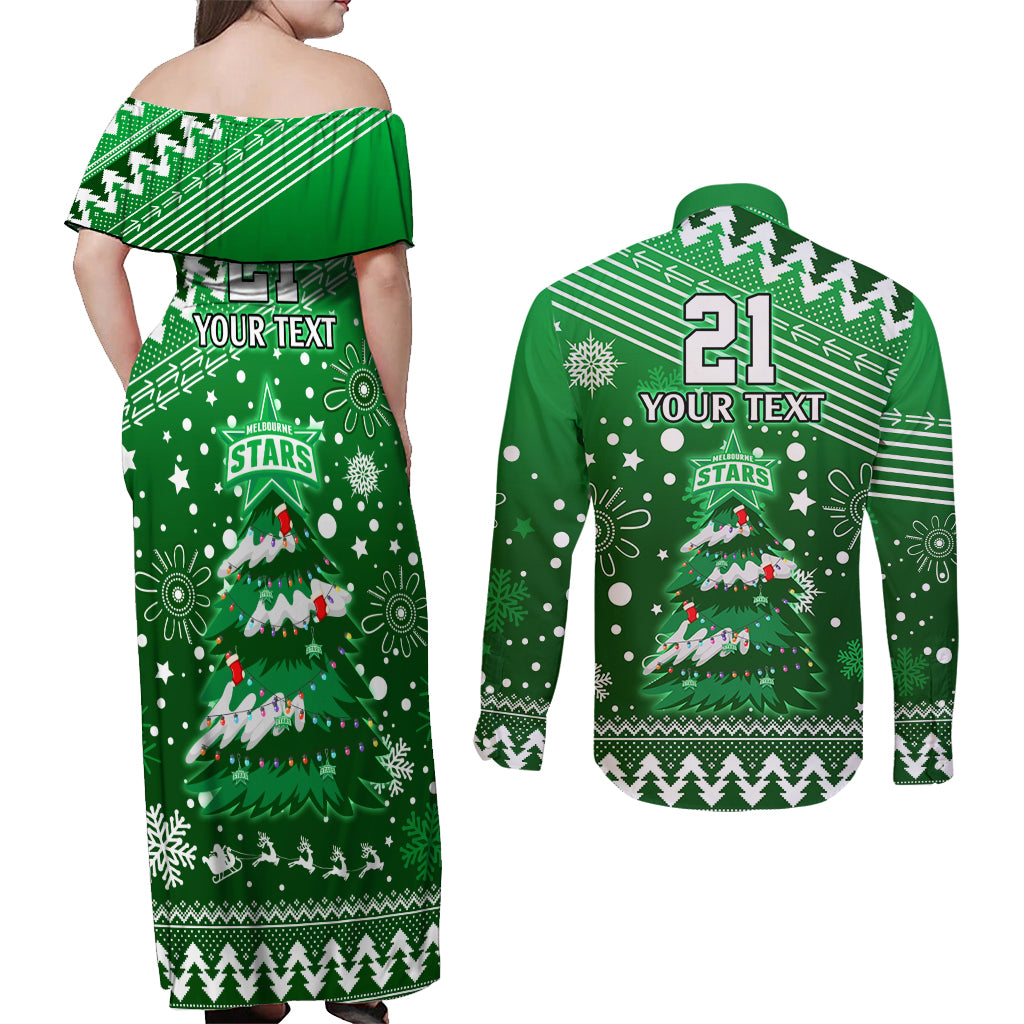 custom-stars-bbl-couples-matching-off-shoulder-maxi-dress-and-long-sleeve-button-shirt-christmas-vibe-2023