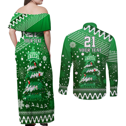custom-stars-bbl-couples-matching-off-shoulder-maxi-dress-and-long-sleeve-button-shirt-christmas-vibe-2023