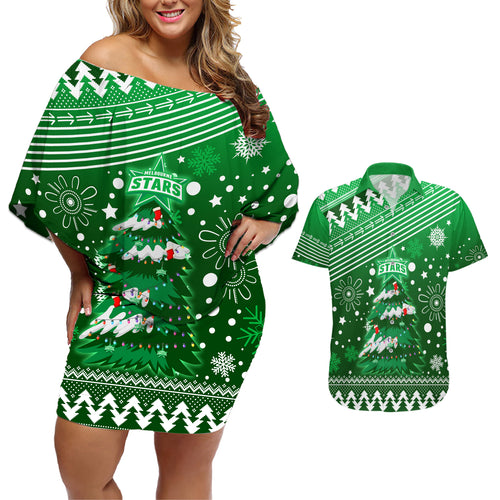 custom-stars-bbl-couples-matching-off-shoulder-short-dress-and-hawaiian-shirt-christmas-vibe-2023