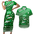 custom-stars-bbl-couples-matching-short-sleeve-bodycon-dress-and-hawaiian-shirt-christmas-vibe-2023