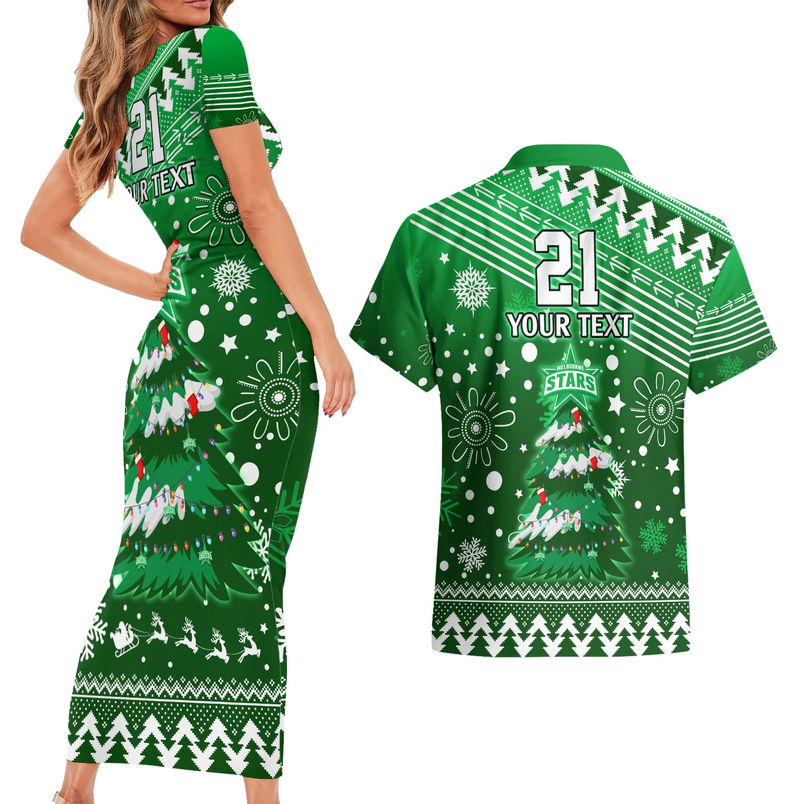 custom-stars-bbl-couples-matching-short-sleeve-bodycon-dress-and-hawaiian-shirt-christmas-vibe-2023