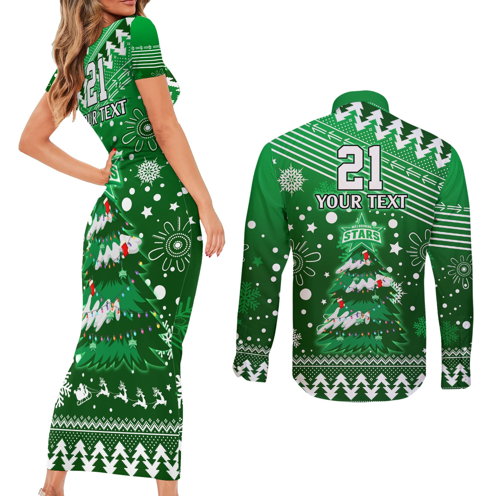 custom-stars-bbl-couples-matching-short-sleeve-bodycon-dress-and-long-sleeve-button-shirt-christmas-vibe-2023