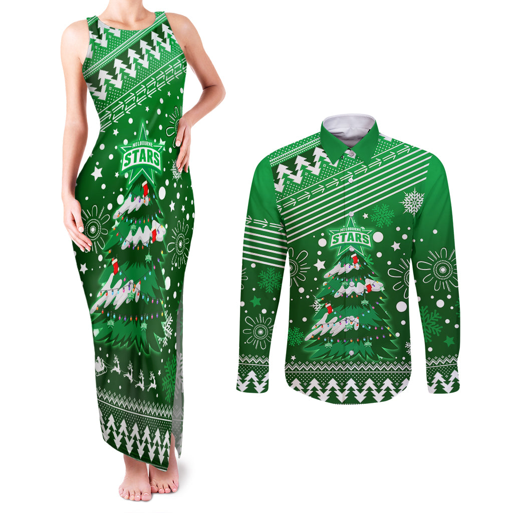 custom-stars-bbl-couples-matching-tank-maxi-dress-and-long-sleeve-button-shirt-christmas-vibe-2023