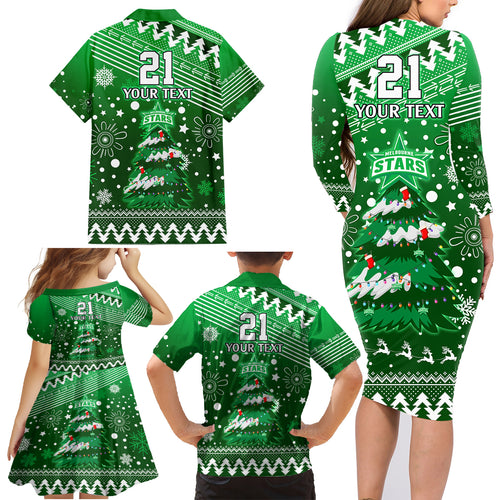 custom-stars-bbl-family-matching-long-sleeve-bodycon-dress-and-hawaiian-shirt-christmas-vibe-2023