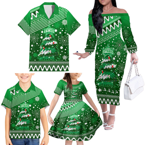 custom-stars-bbl-family-matching-off-shoulder-long-sleeve-dress-and-hawaiian-shirt-christmas-vibe-2023