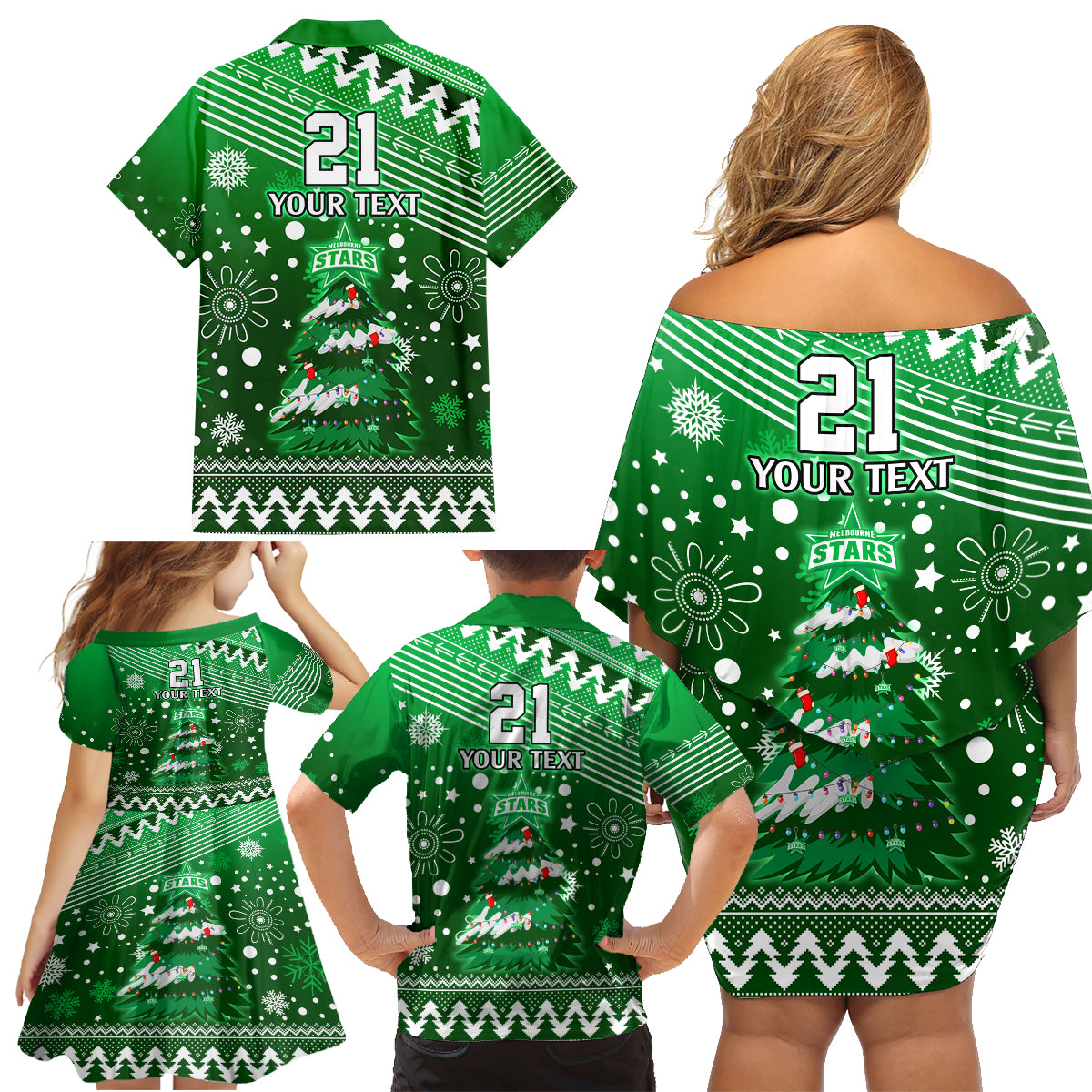custom-stars-bbl-family-matching-off-shoulder-short-dress-and-hawaiian-shirt-christmas-vibe-2023