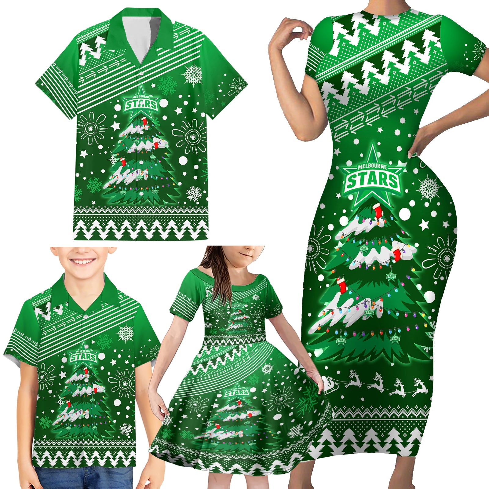 custom-stars-bbl-family-matching-short-sleeve-bodycon-dress-and-hawaiian-shirt-christmas-vibe-2023