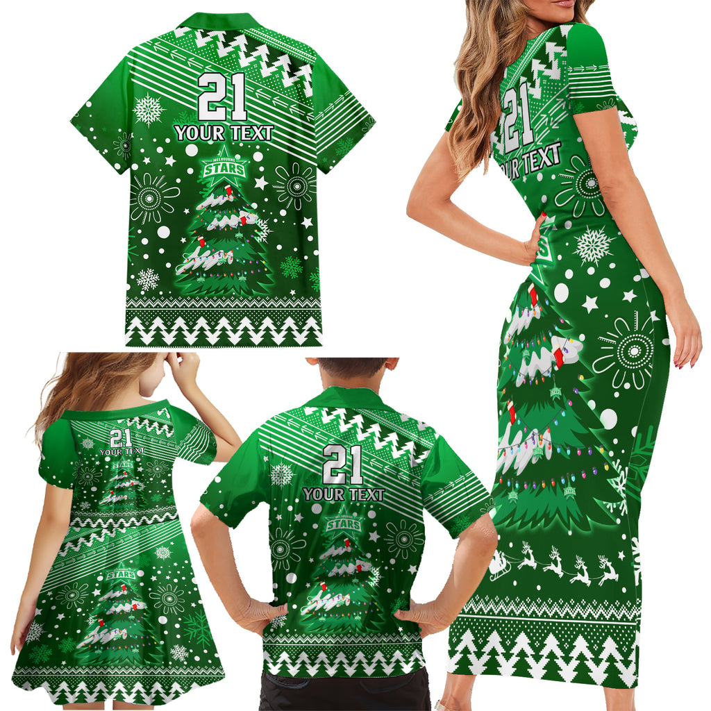 custom-stars-bbl-family-matching-short-sleeve-bodycon-dress-and-hawaiian-shirt-christmas-vibe-2023