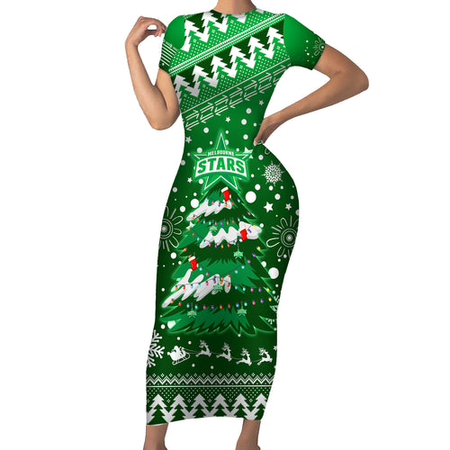 custom-stars-bbl-family-matching-short-sleeve-bodycon-dress-and-hawaiian-shirt-christmas-vibe-2023