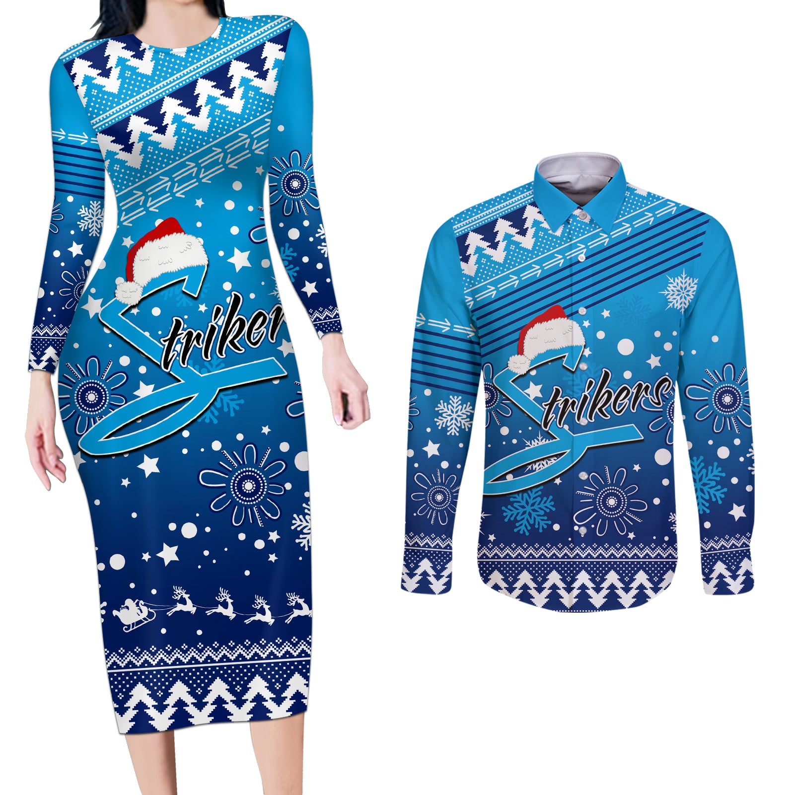 custom-strikers-bbl-couples-matching-long-sleeve-bodycon-dress-and-long-sleeve-button-shirt-christmas-vibe-2023
