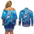 custom-strikers-bbl-couples-matching-off-shoulder-short-dress-and-long-sleeve-button-shirt-christmas-vibe-2023