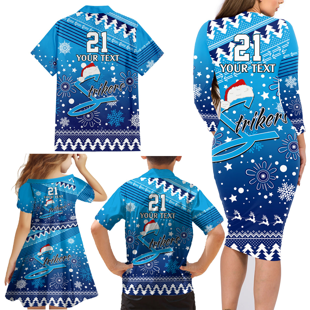 custom-strikers-bbl-family-matching-long-sleeve-bodycon-dress-and-hawaiian-shirt-christmas-vibe-2023