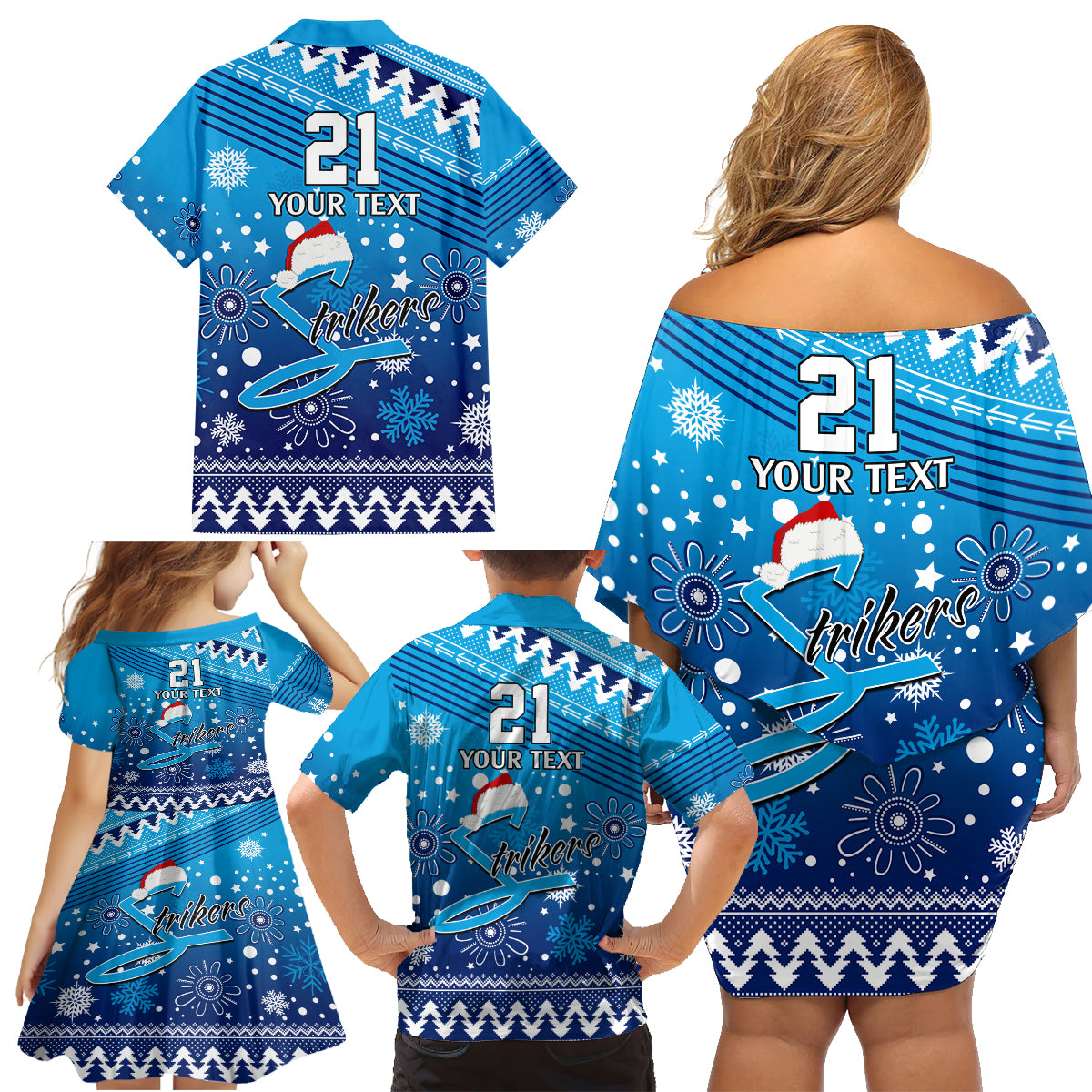 custom-strikers-bbl-family-matching-off-shoulder-short-dress-and-hawaiian-shirt-christmas-vibe-2023