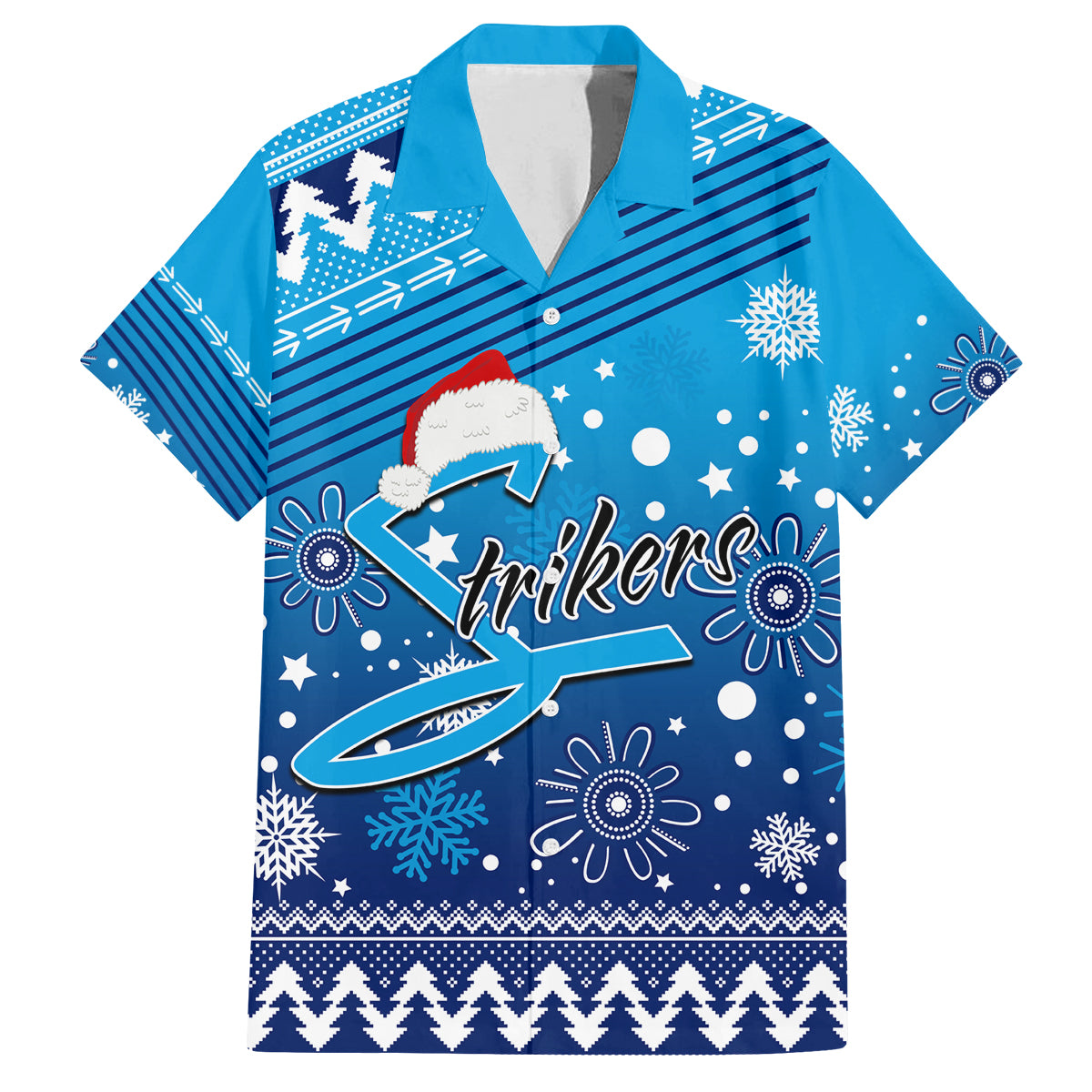 custom-strikers-bbl-family-matching-off-shoulder-short-dress-and-hawaiian-shirt-christmas-vibe-2023