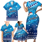 custom-strikers-bbl-family-matching-short-sleeve-bodycon-dress-and-hawaiian-shirt-christmas-vibe-2023