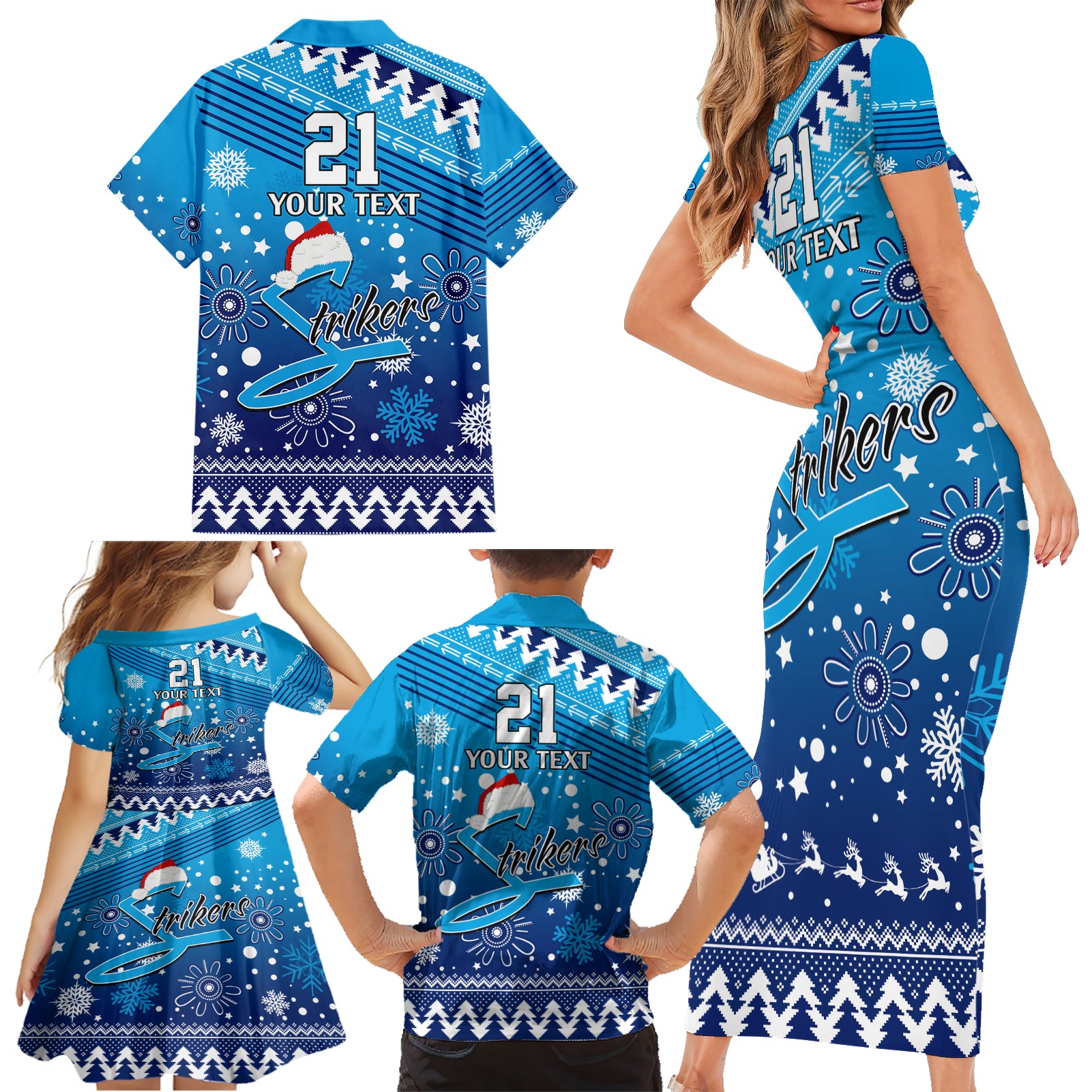 custom-strikers-bbl-family-matching-short-sleeve-bodycon-dress-and-hawaiian-shirt-christmas-vibe-2023