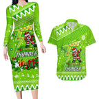 custom-thunder-bbl-couples-matching-long-sleeve-bodycon-dress-and-hawaiian-shirt-christmas-vibe-2023