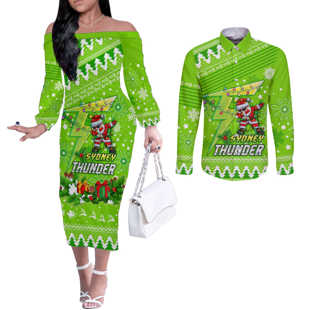 custom-thunder-bbl-couples-matching-off-the-shoulder-long-sleeve-dress-and-long-sleeve-button-shirt-christmas-vibe-2023