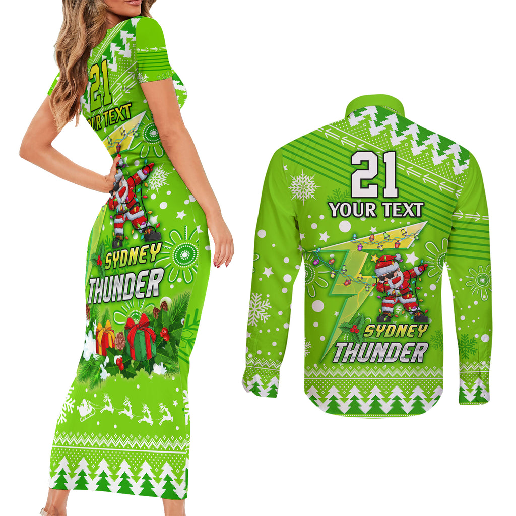 custom-thunder-bbl-couples-matching-short-sleeve-bodycon-dress-and-long-sleeve-button-shirt-christmas-vibe-2023