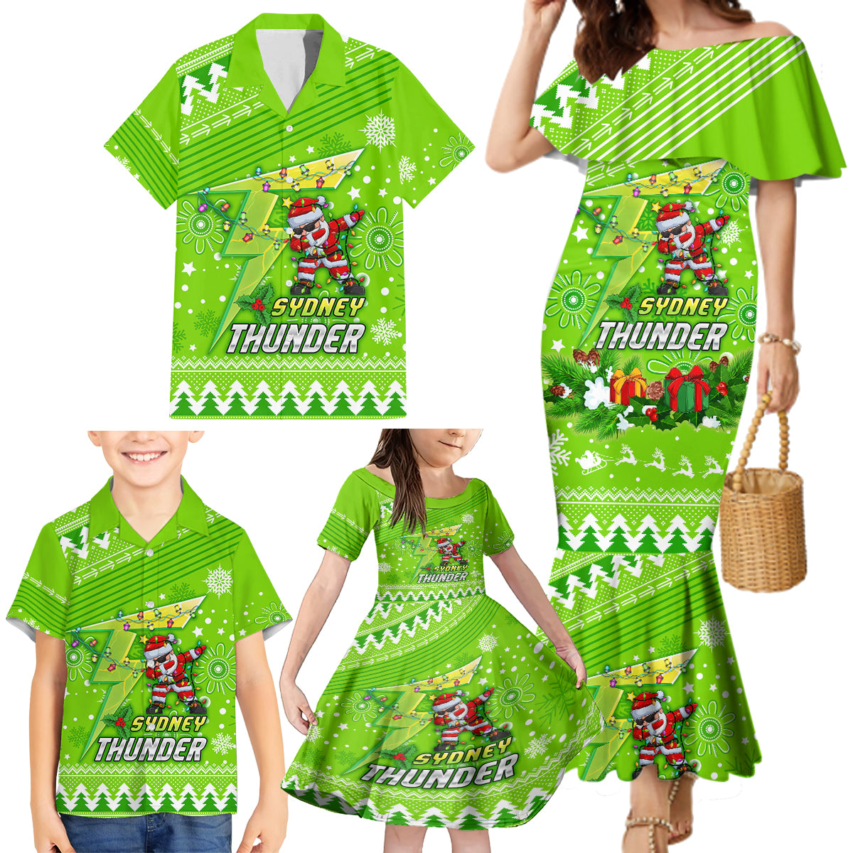 custom-thunder-bbl-family-matching-mermaid-dress-and-hawaiian-shirt-christmas-vibe-2023