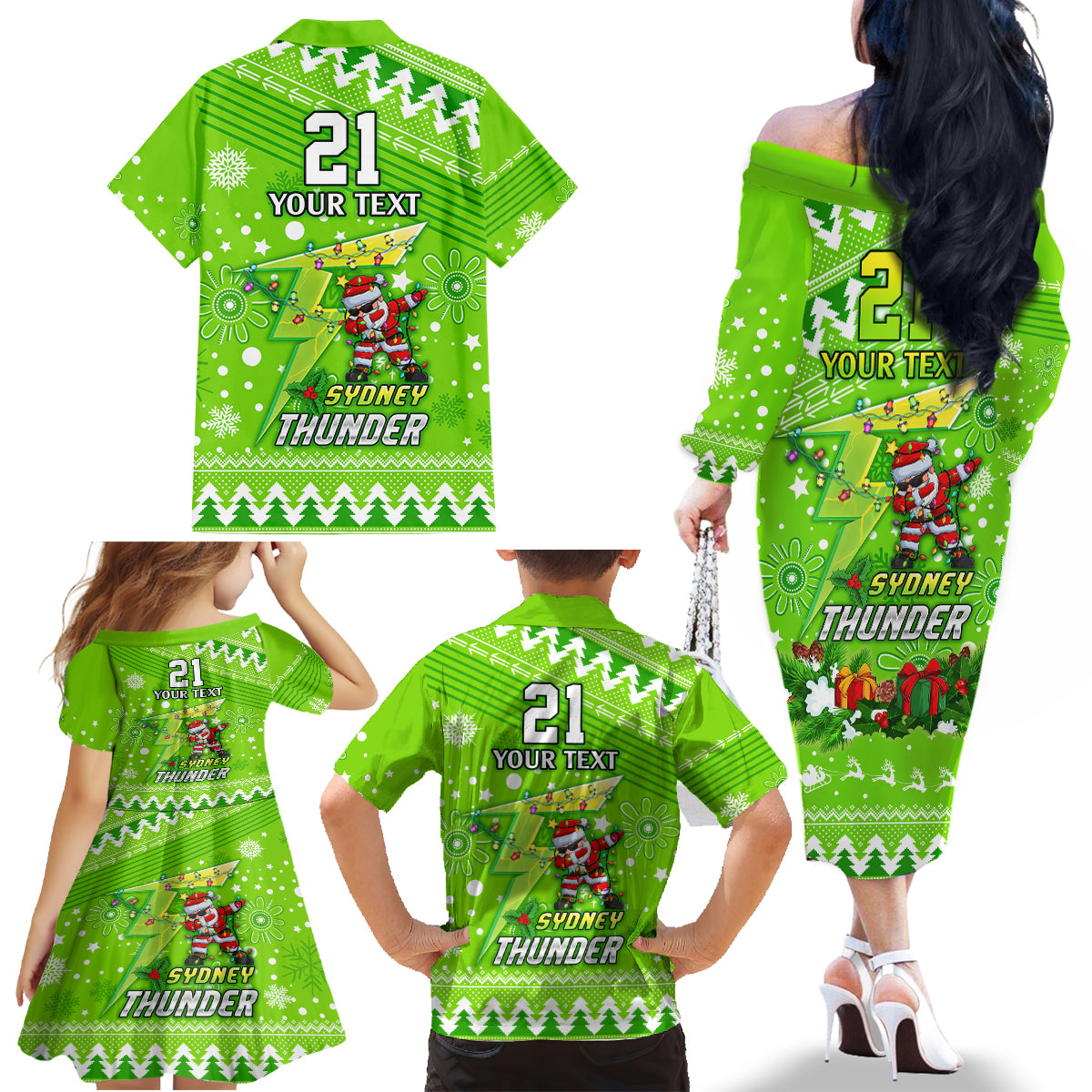 custom-thunder-bbl-family-matching-off-shoulder-long-sleeve-dress-and-hawaiian-shirt-christmas-vibe-2023
