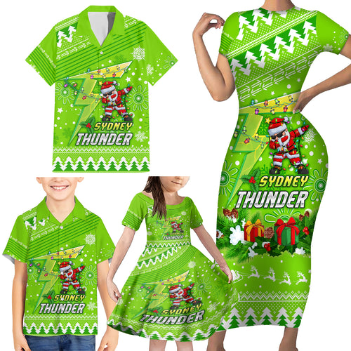 custom-thunder-bbl-family-matching-short-sleeve-bodycon-dress-and-hawaiian-shirt-christmas-vibe-2023