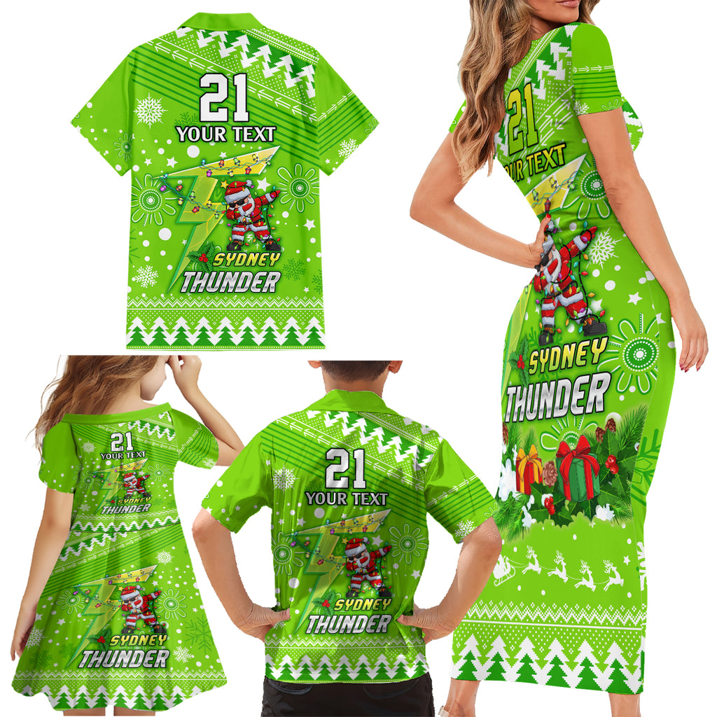 custom-thunder-bbl-family-matching-short-sleeve-bodycon-dress-and-hawaiian-shirt-christmas-vibe-2023