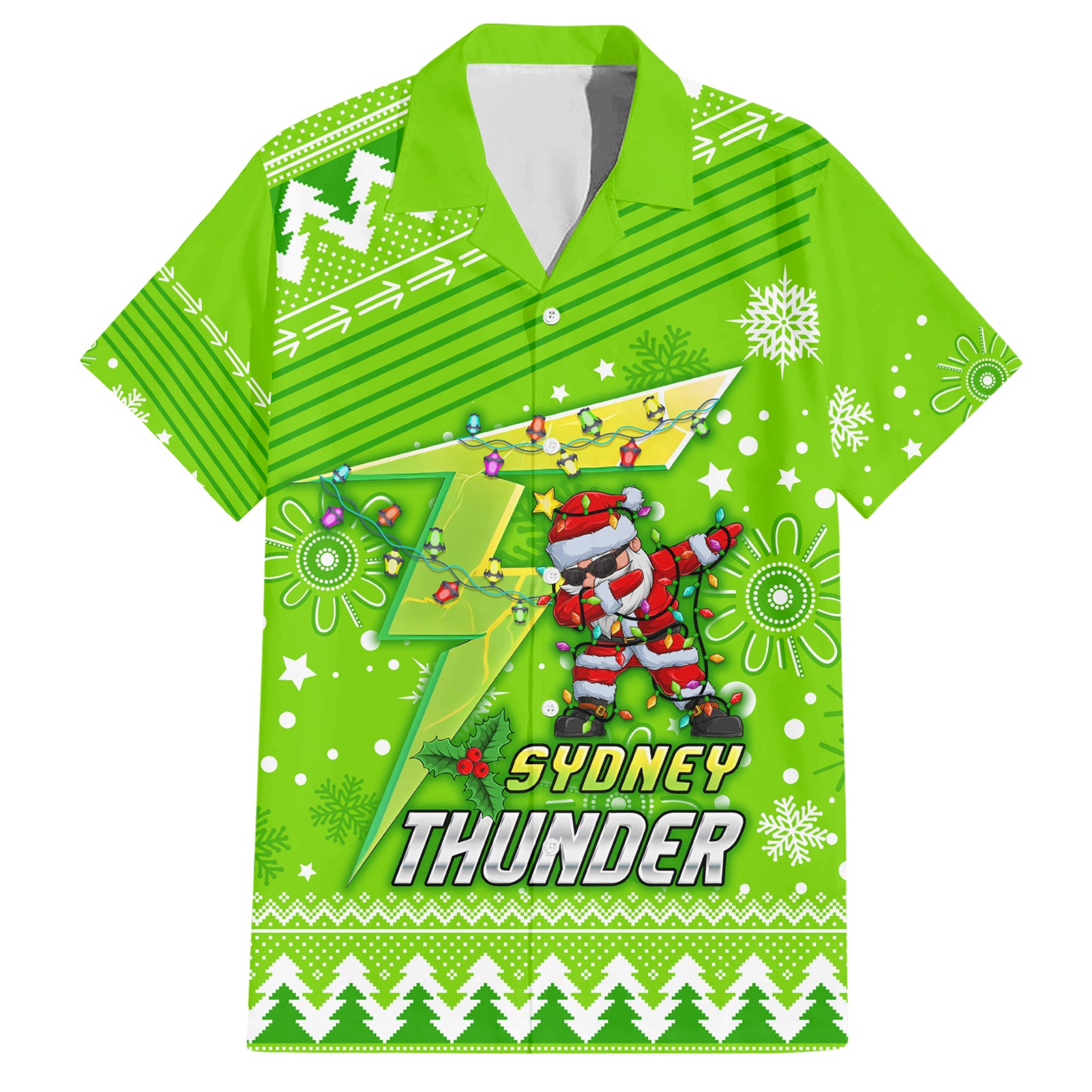 custom-thunder-bbl-family-matching-short-sleeve-bodycon-dress-and-hawaiian-shirt-christmas-vibe-2023