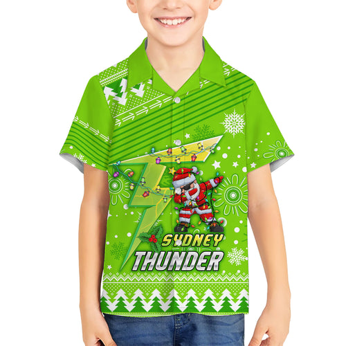 custom-thunder-bbl-family-matching-short-sleeve-bodycon-dress-and-hawaiian-shirt-christmas-vibe-2023