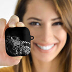 New Zealand Lawn Bowls AirPods Case Black Maori Warrior Tribal Silver Fern - Aussie Hoodie