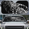 New Zealand Lawn Bowls Auto Sun Shade Black Maori Warrior Tribal Silver Fern - Aussie Hoodie