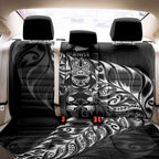 New Zealand Lawn Bowls Back Car Seat Cover Black Maori Warrior Tribal Silver Fern - Aussie Hoodie