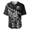 New Zealand Lawn Bowls Custom Baseball Jersey Black Maori Warrior Tribal Silver Fern - Aussie Hoodie