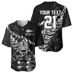 New Zealand Lawn Bowls Custom Baseball Jersey Black Maori Warrior Tribal Silver Fern - Aussie Hoodie