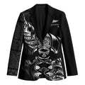 New Zealand Lawn Bowls Custom Blazer Black Maori Warrior Tribal Silver Fern - Aussie Hoodie