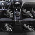 New Zealand Lawn Bowls Custom Car Mats Black Maori Warrior Tribal Silver Fern - Aussie Hoodie