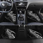 New Zealand Lawn Bowls Custom Car Mats Black Maori Warrior Tribal Silver Fern - Aussie Hoodie