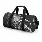 New Zealand Lawn Bowls Duffle Bag Black Maori Warrior Tribal Silver Fern
