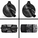 New Zealand Lawn Bowls Duffle Bag Black Maori Warrior Tribal Silver Fern