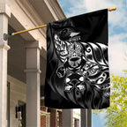 New Zealand Lawn Bowls Garden Flag Black Maori Warrior Tribal Silver Fern - Aussie Hoodie