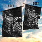 New Zealand Lawn Bowls Garden Flag Black Maori Warrior Tribal Silver Fern - Aussie Hoodie