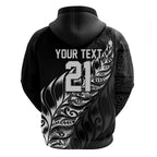 New Zealand Lawn Bowls Custom Hoodie Black Maori Warrior Tribal Silver Fern - Aussie Hoodie